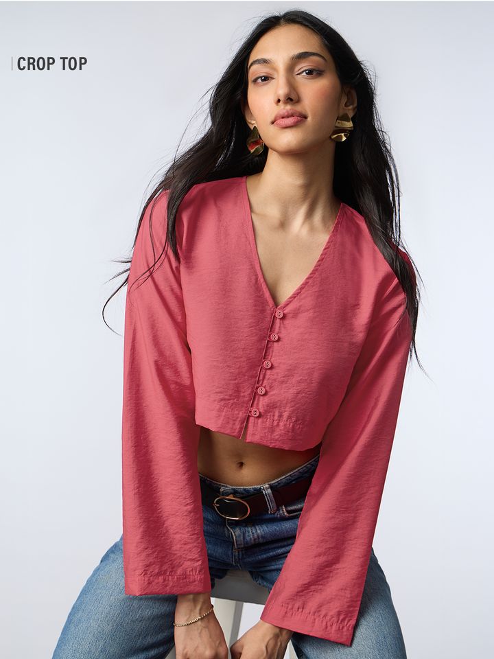 Crop-Top: Vivid Fuchsia