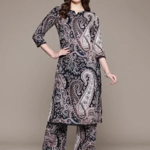 RR clothing Women Cotton Blend Kurti Pant Set